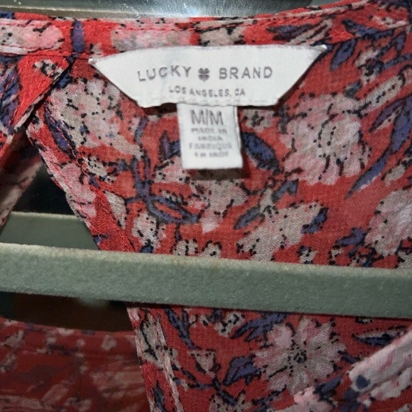 LUCKY BRAND FLORAL BLOUSE - Picture 2 of 4